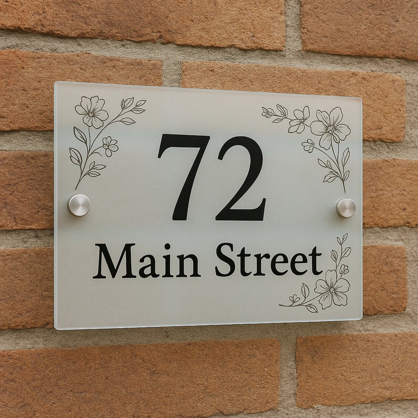 personalised acrylic forsted house number plate for modern Pakistan house