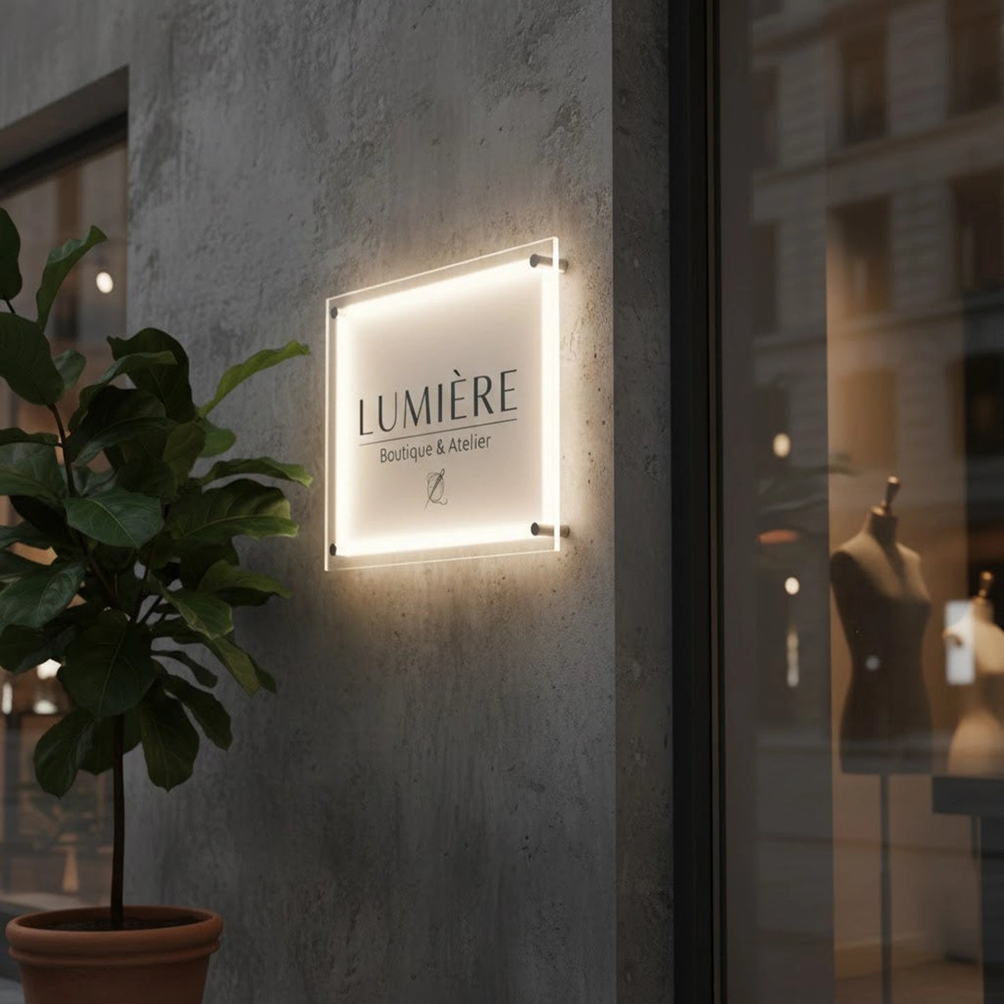 custom acrylic shop sign board for Pakistan shop promotion and entrance