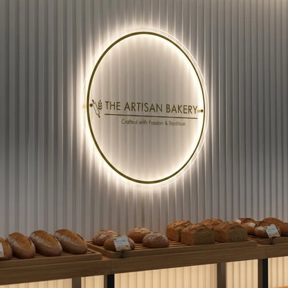 customised round acrylic name plate for business or house or office promotion