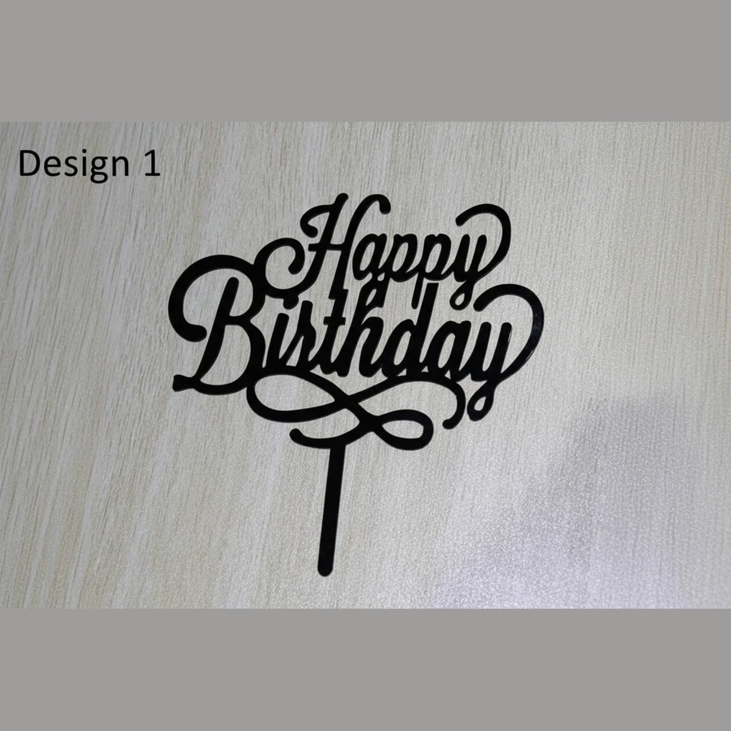 acrylic black happy birthday cake topper for birthday celebrations