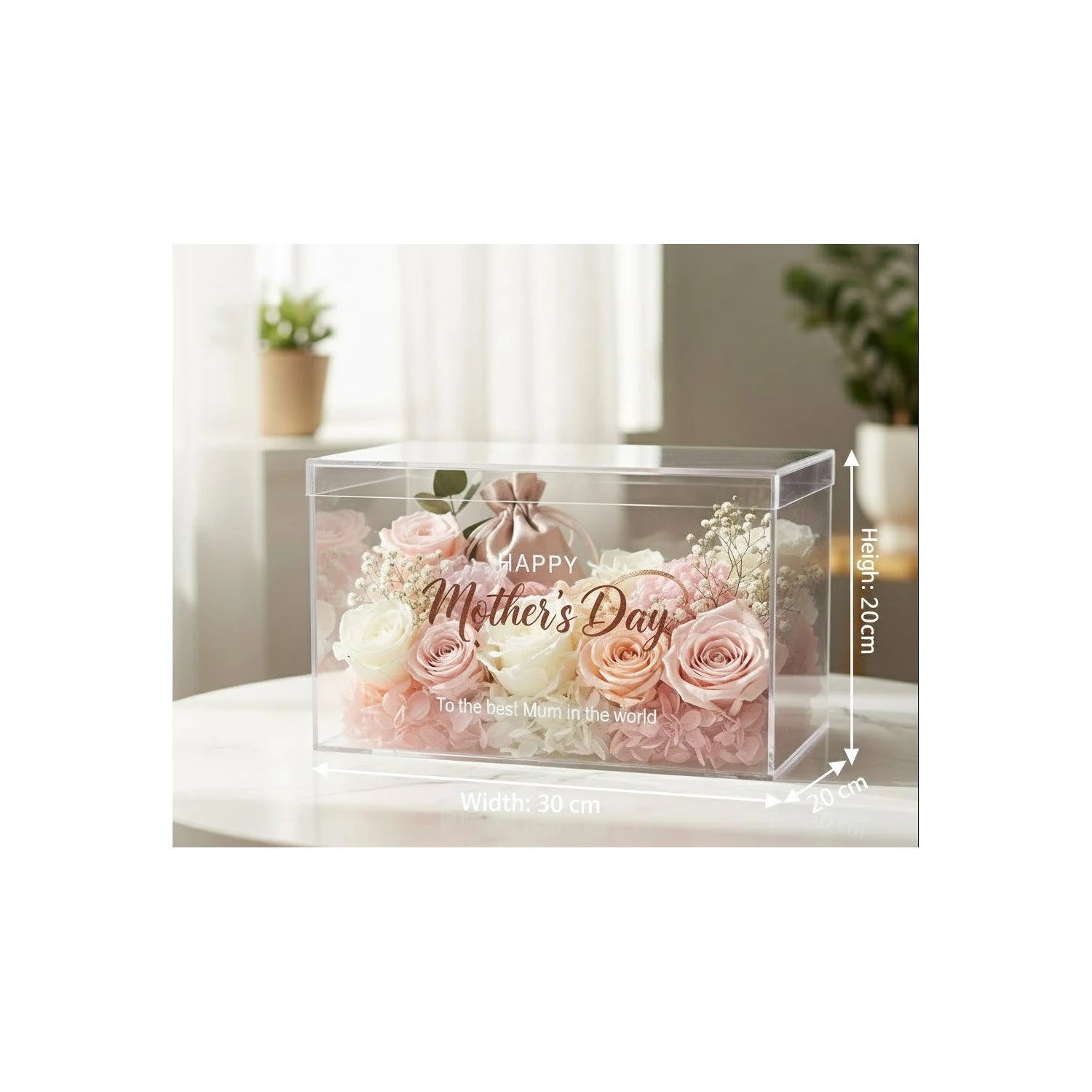 Personalized Mother’s Day acrylic gift box – premium handmade gift for mom