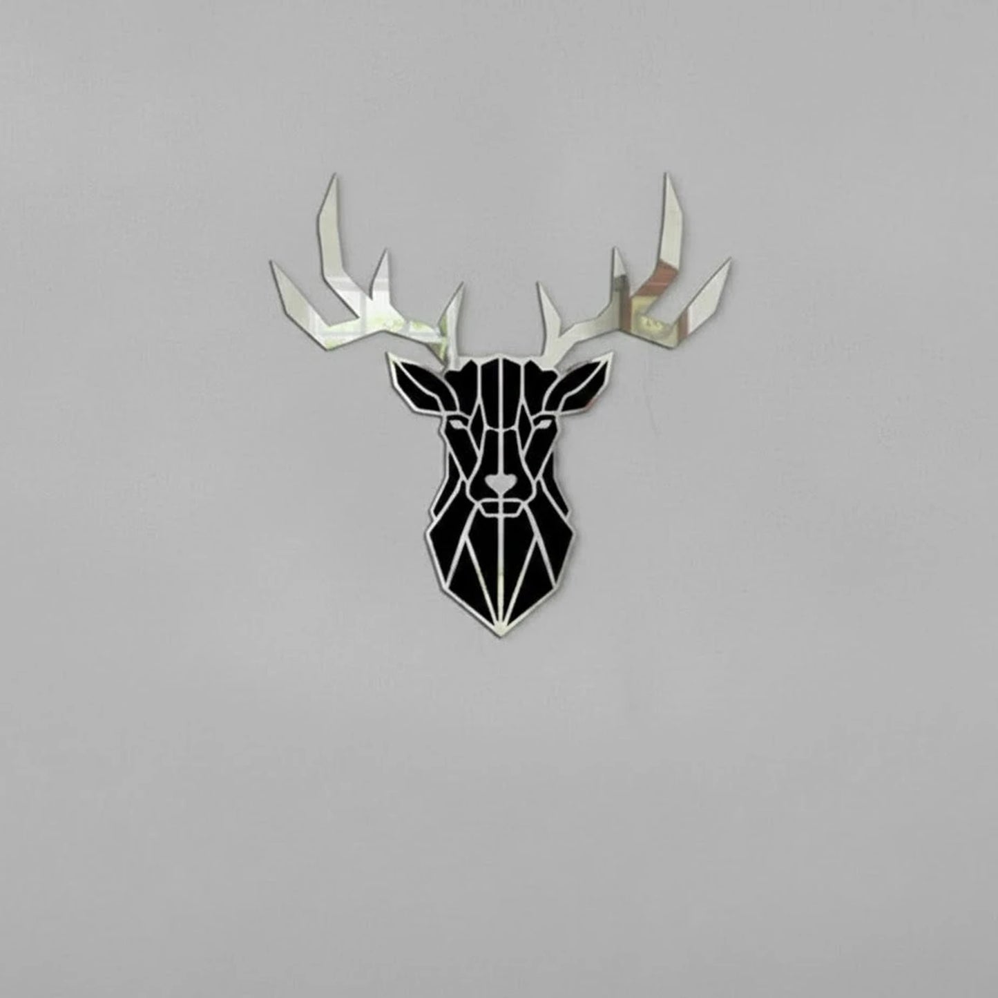 acrylic deer head mirror wall decor for living room or house interior designing