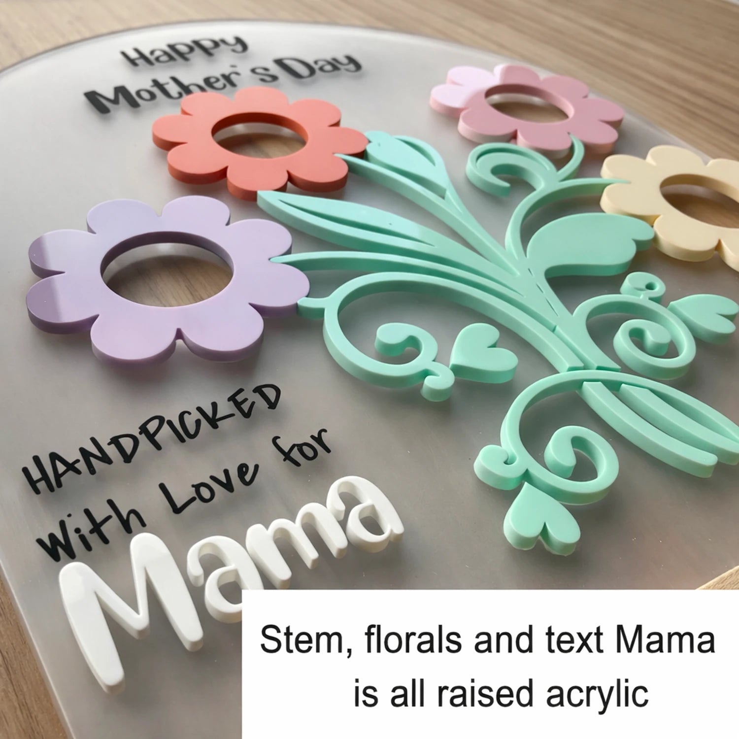 Acrylic flower frame UV Printed Mother’s Day gift for mom in Pakistan
