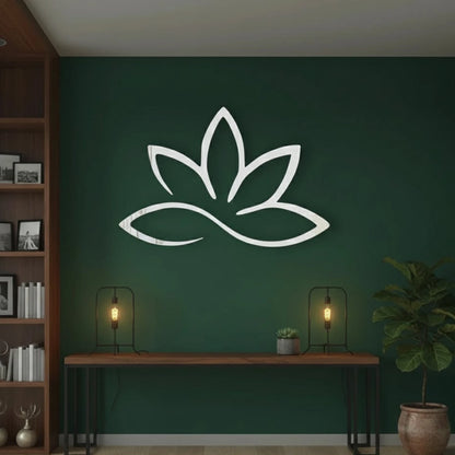 acrylic lotus wall decor – modern 3D mirror lotus for home interior