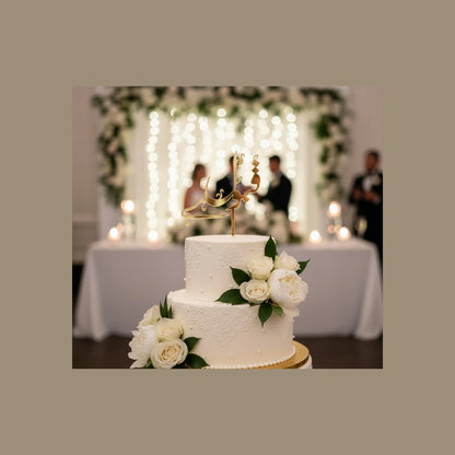 Acrylic qabool ha cake topper written in Urdu for nikah or Muslim weddings