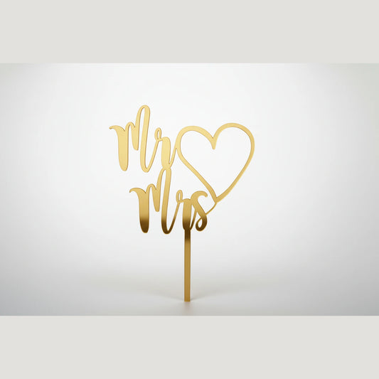 mr&mrs acrylic cake topper for anniversary celebrations