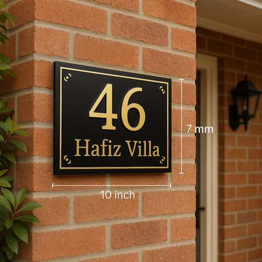 Personalized home number plate wall decor design