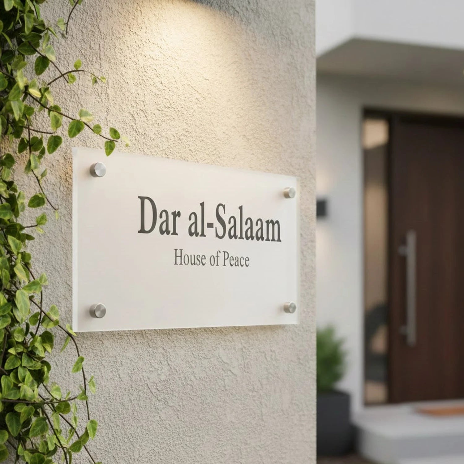 personalised acrylic house name plate for modern Pakistan house