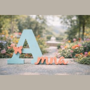 Personalized Capital Letter Name Sign – Custom Kids Room Lamps | Nursery Wall Decor Pakistan | MDF Name Plaque
