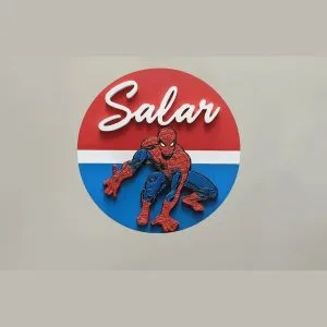 Personalized Spiderman Name Sign – Superhero Kids Room Wall Decor Name Board