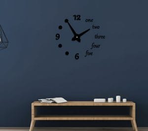 Modern Acrylic Wall Clock – Large 17 Inch Luxury Wall Clock for Living Room & Office Décor
