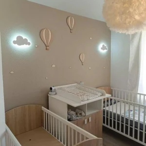 Nursery Wall Decor Set | Cloud LED Light & Balloon Decals