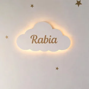 Personalized Cloud LED Name Light | Nursery Wall Lamp