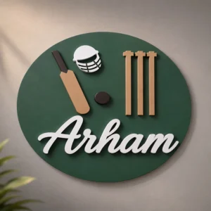 Personalized Cricket Name Sign