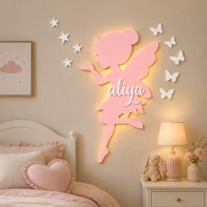 Personalized Fairy LED Name Light | Kids Room Wall Decor