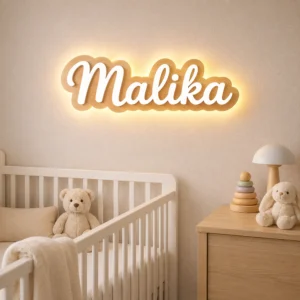 Personalized LED Name Sign | Name Script Wall Light Kids Room Decor