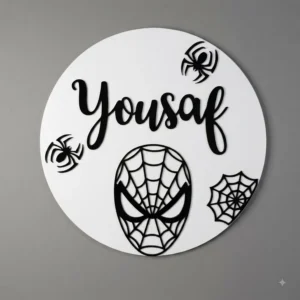Personalized Spider Hero Name Sign | Kids Room Wall Decor