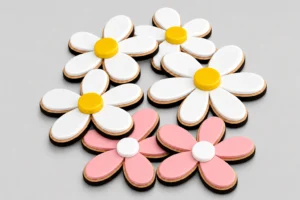 Acrylic & Wood Flower Decor Pieces | Glossy Daisy Flower Cutouts for Crafts & Home Decor – Small, Medium, Large & Mix Pack