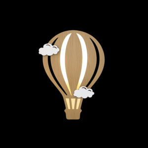 Wooden Hot Air Balloon LED Wall Light | Nursery Lamp